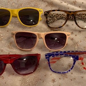 Assorted Colored Sunglasses/Glasses- 5 pairs